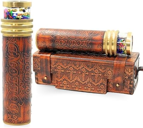 Vintage Nautical Kaleidoscope with Leather Case