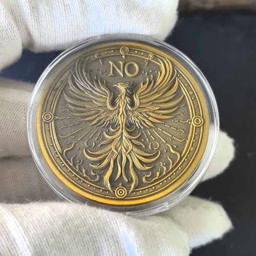 CYOUNG Golden Decision-Making Coin with Lotus and Phoenix Design