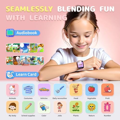 Kids Girls Watch with Camera and 26 Puzzle Games