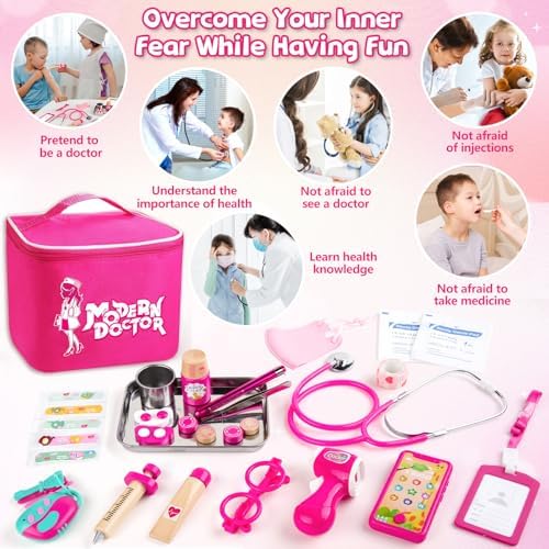 Sundaymot Doctor Kit for Girls and Toddlers 3-5