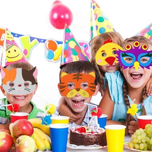 Jtnohx Felt Animal Masks 10 Pack for Kids