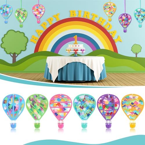 24 Sets Hot Air Balloons Tissue Paper Craft Kit DIY Supplies
