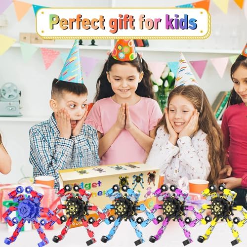 Transformable Fidget Spinners - 9PC Set for Kids and Adults