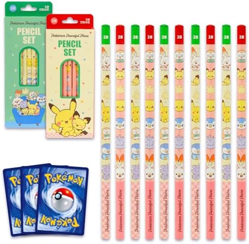 Nintendo Pokemon Pencils Classroom Set - 10 Count with Pikachu and Cards