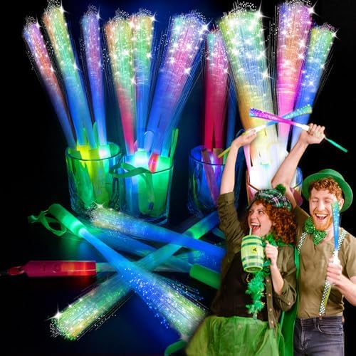 74 PCS LED Glow Fiber Optic Wands for Parties