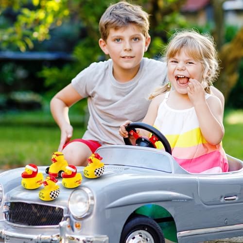 Shappy 50 Piece Race Car Driver Rubber Ducks for Kids