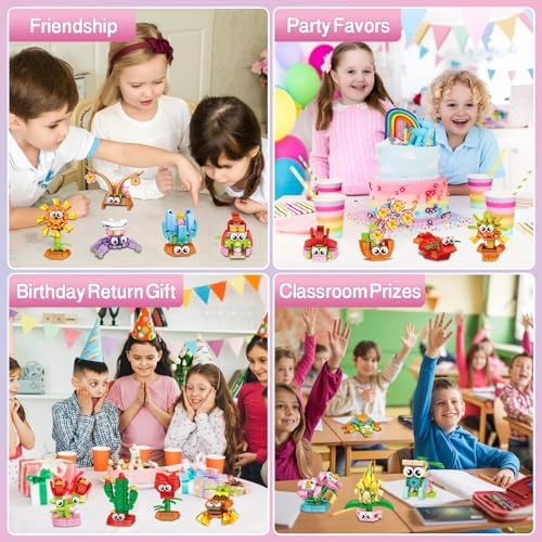 36 Packs Flower Building Blocks for Kids Classroom and Party Favors