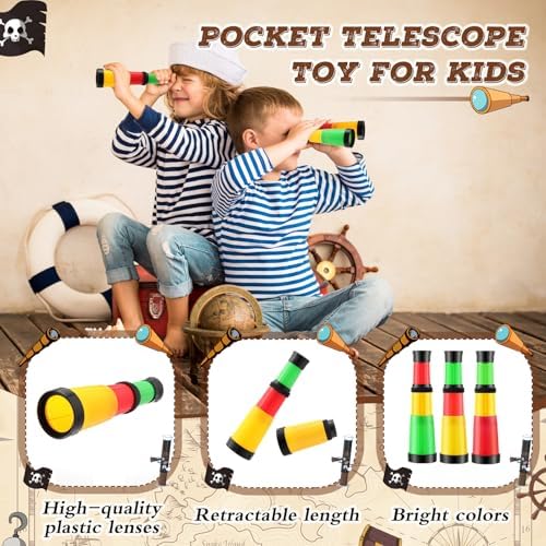 24 Pcs Plastic Pirate Telescopes for Parties