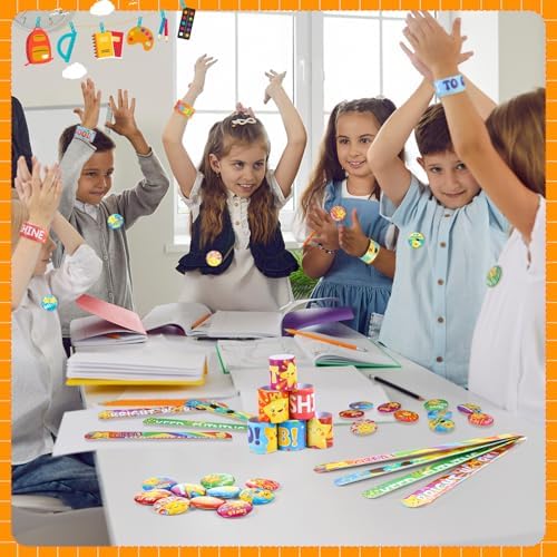 60 Pcs Star Slap Bracelets Classroom Rewards