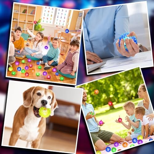 24PCS Light Up Bouncy Balls with LED Flashing
