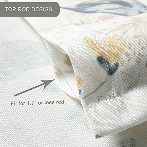 Leeva Grey Birds Valance 52x18 Inch Rod Pocket Curtain