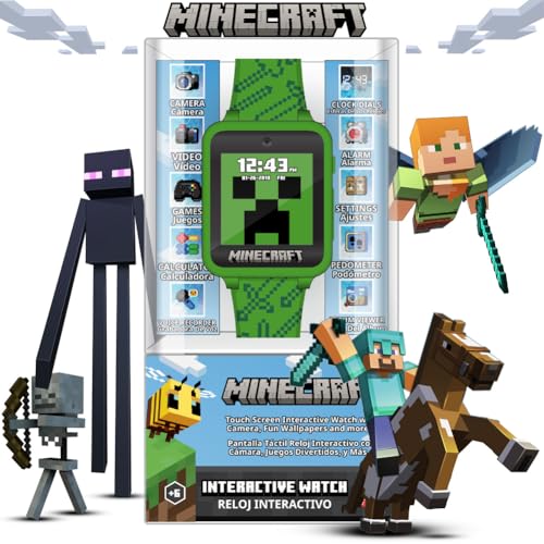 Minecraft Kids Smart Watch with Touchscreen and 10 Customizable Faces