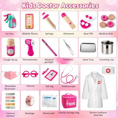 Sundaymot Doctor Kit for Girls and Toddlers 3-5