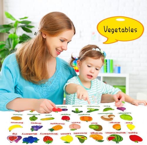 Felt Fruits and Vegetables Learning Set for Kids