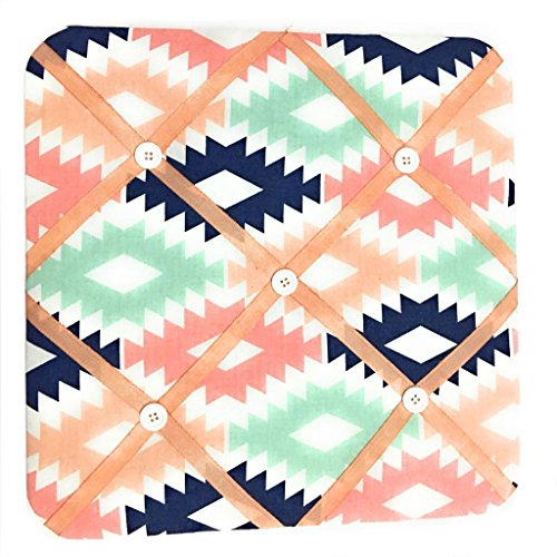 Bacati Aztec Emma Fabric Memo Board for Girls