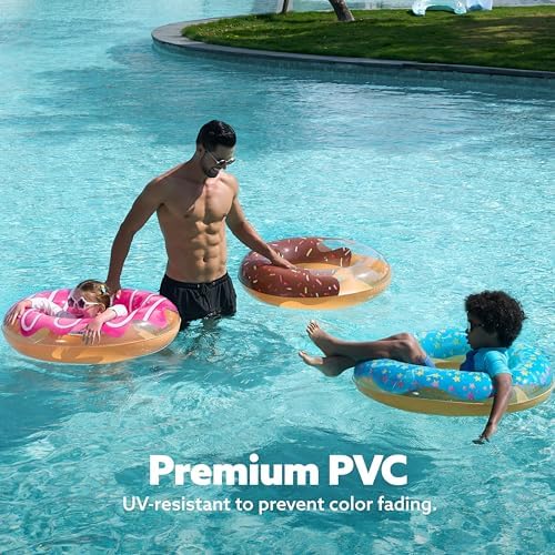 JOYIN Donut Pool Float with Glitters 3 Pack