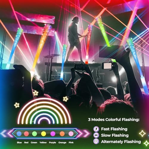74 PCS LED Glow Fiber Optic Wands for Parties