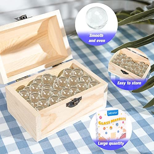 75PCS Clear Glass Marbles for Vases and Decor