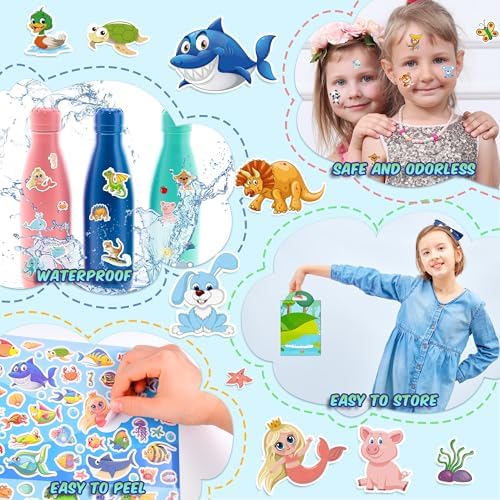 3200 PCS Cartoon Animal Stickers for Kids