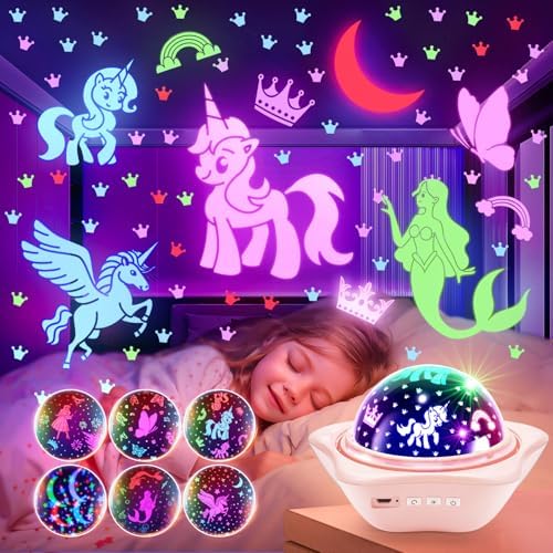One Fire Cute Unicorn Night Light Projector