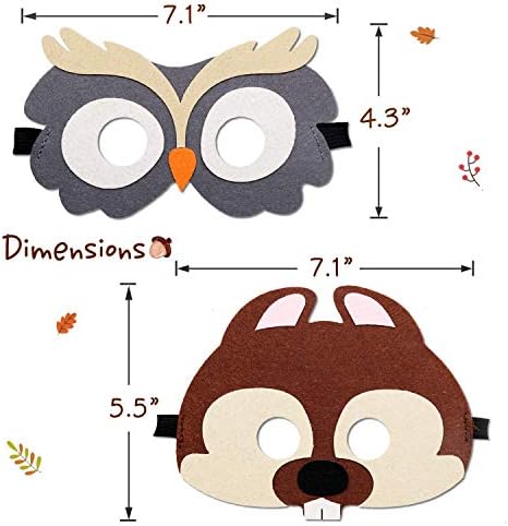 CiyvoLyeen Forest Friends Animal Masks 10pcs Set