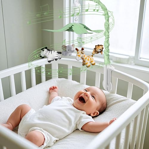 Feisike Jungle Safari Baby Crib Mobile with 35 Lullabies and 3 Modes