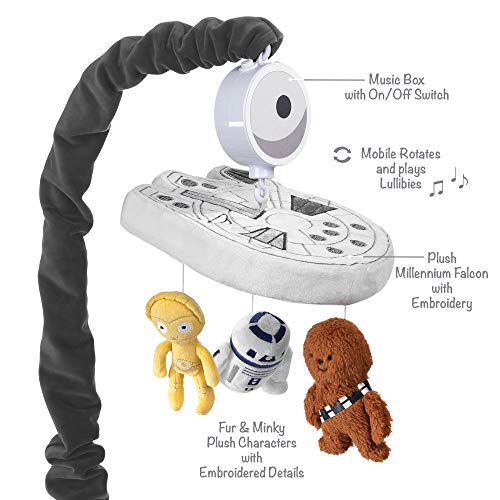 Lambs Ivy Star Wars Millennium Falcon Musical Crib Mobile