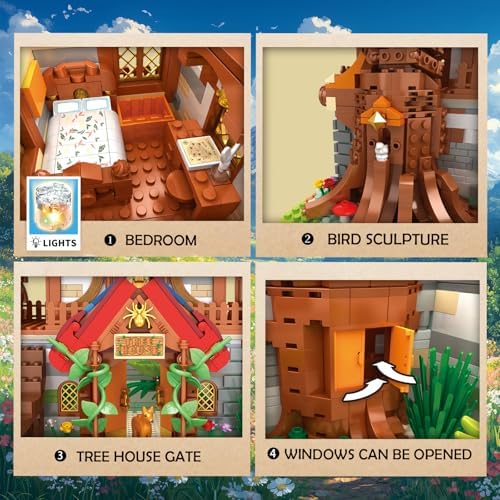 Medieval Tree House Lighting Building Block Set