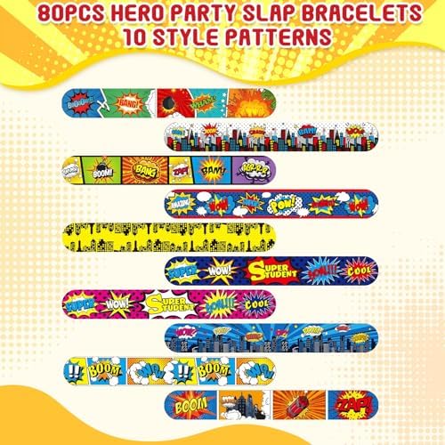 Junkin Hero Tie Dye Slap Bracelets 40 Pieces 10 Styles