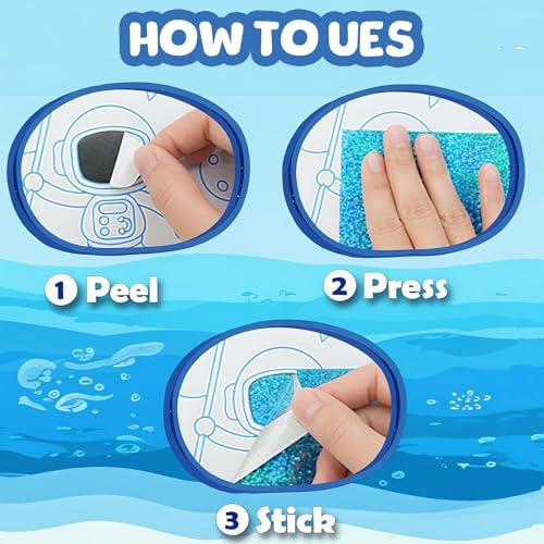 ZMLM Foil Art Kit for Kids - Ocean Theme Creative Craft Activity