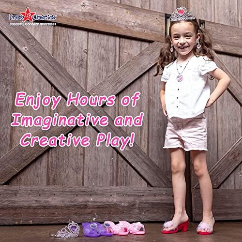 Princess Dress Up Shoes with Tiaras and Jewelry Set for Girls
