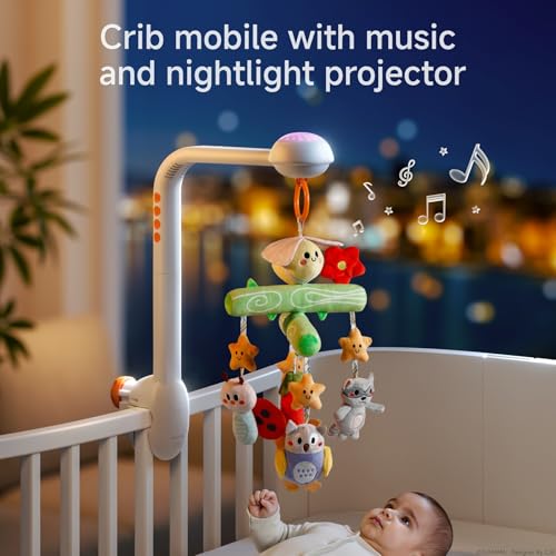 TUMAMA Crib Mobile with Music and Lights
