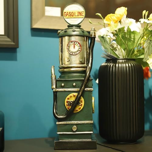 Retro Gas Pump Coin Bank Decorative Figurine