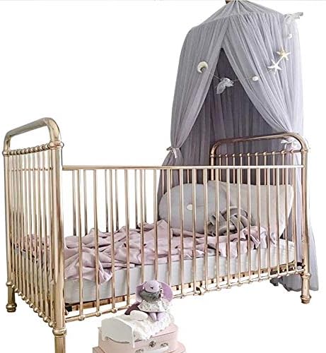 Kids Netting Mesh Cotton Bed Canopy Baby Cribs Grey