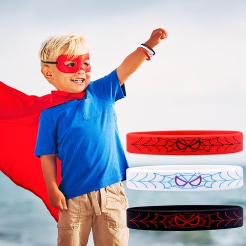 24Pcs Spider Silicone Wristbands Party Favors