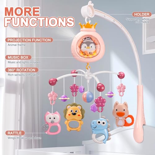 Baby Mobile with Music Lights and Projection