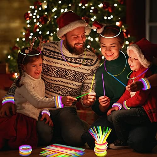 100 Ultra Bright Glow Sticks Bulk Pack for Parties