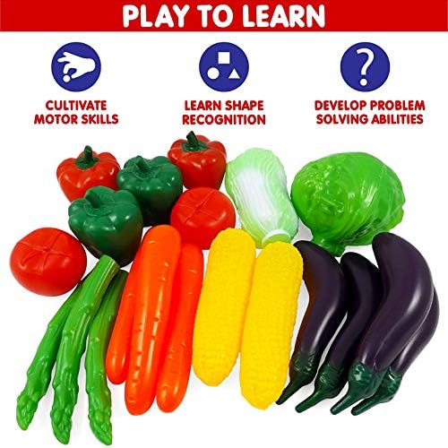 20 Pieces Play Vegetables Set for Kids Kitchen Play