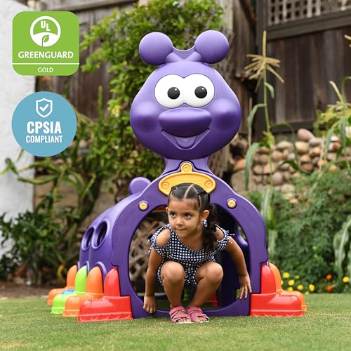 ECR4Kids ELR-12511 Peek-A-Boo Caterpillar Climber for Kids Purple