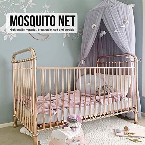 Kids Netting Mesh Cotton Bed Canopy Baby Cribs Grey