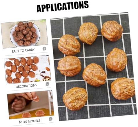 Vosarea 50pcs Realistic Artificial Walnuts Decorations