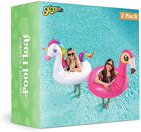 JOYIN 2 Pack Flamingo Unicorn Pool Float