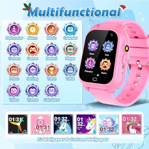 OVV Kids Waterproof Smart Watch with 26 Games and HD Camera
