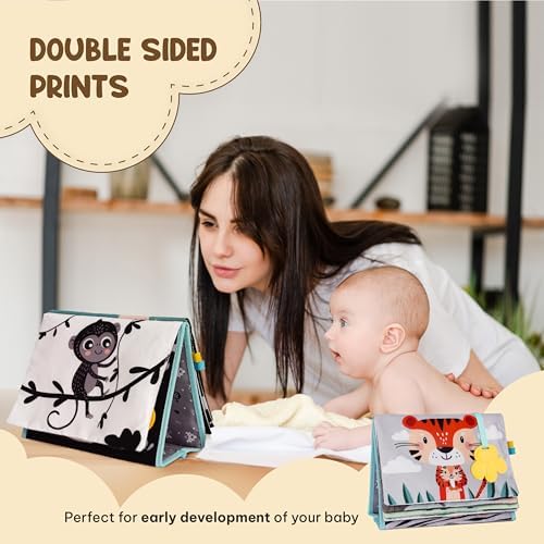 Tummy Time Mirror Book for Babies 0-12 Months