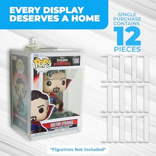 12-Pack Acrylic Floating Shelves for Pop Figures