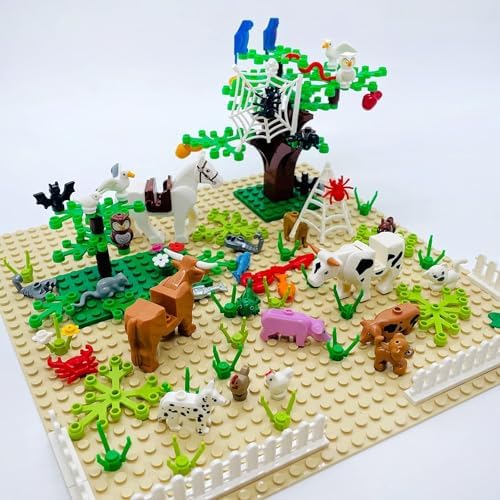 39 PCS Farm Zoo Animal Figures Building Blocks Set for Kids