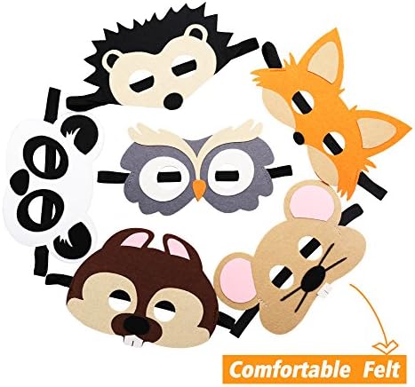 CiyvoLyeen Forest Friends Animal Masks 10pcs Set