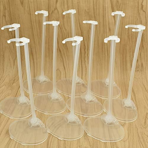 10pcs Clear Doll Stand Supports for Display