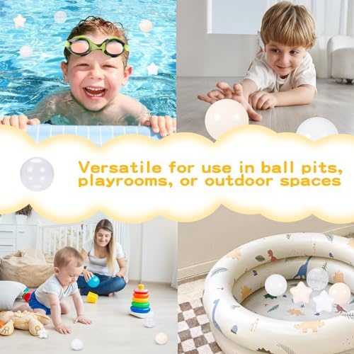 TRENDPLAY Star Ball Pit Balls 200 Count for Kids
