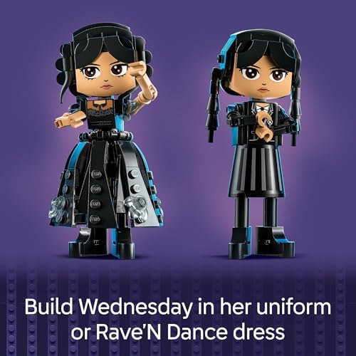 LEGO Wednesday Addams Figure - Collectible Display Toy for Ages 10
